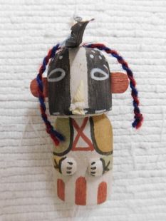 Old Style Hopi Carved Kokopelli Traditional Fertility Kachina Doll (Katsina Doll) Ornament