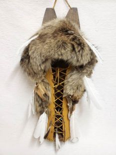 Native American Made Coyote Cradleboard--Large