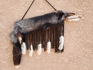 Native American Cherokee Made Silver Tipped Fox Quiver with Arrows 