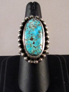 Native American Navajo Made Ring with Turquoise 