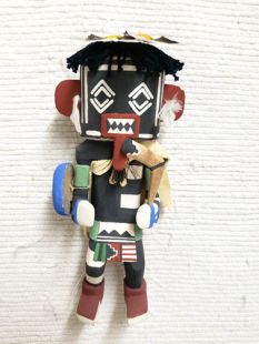 Old Style Hopi Carved Left Handed Traditional Hunter Katsina Doll