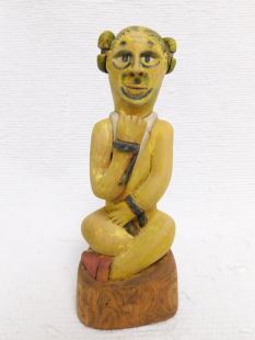 Native American Hopi Carved Clown Katsina Doll