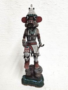 Native American Hopi Carved Proud Warrior Kachina Doll (Katsina Doll)