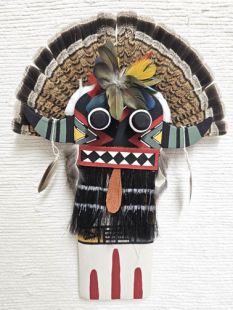 Old Style Hopi Carved Broadface Traditional Guard Kachina Doll (Katsina Doll)