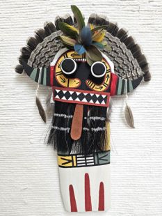 Old Style Hopi Carved Broadface Traditional Guard Kachina Doll (Katsina Doll)