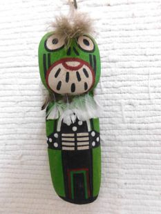 Old Style Hopi Carved Frog Traditional Rain Katsina Doll Ornament