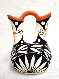 Native American Acoma Handpainted Wedding Vase