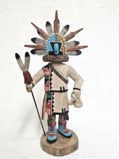 Native American Hopi Carved Ahola Chief Kachina Doll (Katsina Doll)