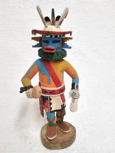 Native American Hopi Carved Two-Horned God or the Germination God Katsina Doll