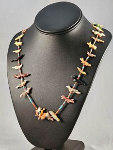  Native American Zuni Made Fetish Necklace--Vintage