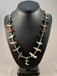  Native American Zuni Made Fetish Necklace--Vintage