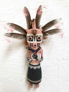 Old Style Hopi Carved Mudhead Traditional Clown Katsina Doll