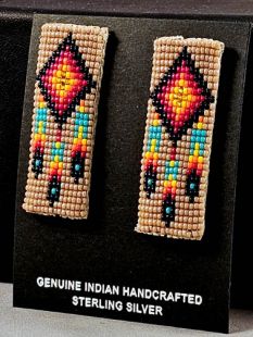 Native American Hopi Made Beaded Earrings