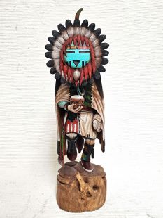 Native American Hopi Carved Sunface Kachina Doll (Katsina Doll)
