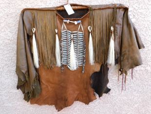 Native American Made Antiqued Leather Shirt