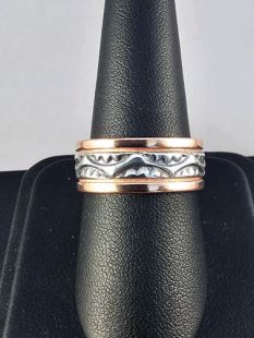 Native American Navajo Made Copper and Sterling Band