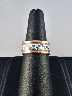 Native American Navajo Made Copper and Sterling Band