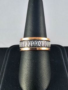 Native American Navajo Made Copper and Sterling Band
