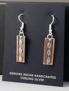 Native American Navajo Made Earrings--Four Directions