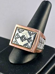 Native American Navajo Made Copper and Sterling Ring