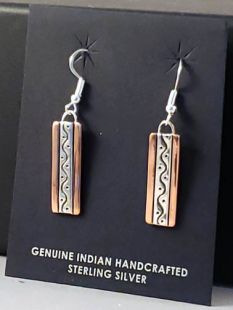 Native American Navajo Made Earrings--Water