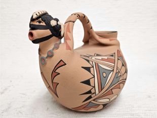 Native American Jemez Handbuilt and Handpainted Pitcher with Clown