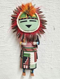 Old Style Hopi Carved Sunface Traditional Powerful Spirit Kachina Doll (Katsina Doll)