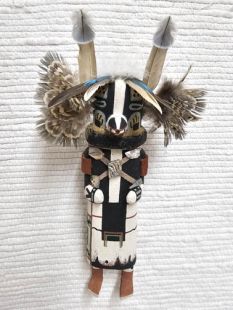 Old Style Hopi Carved Badger Traditional Powerful Healer Kachina Doll (Katsina Doll)
