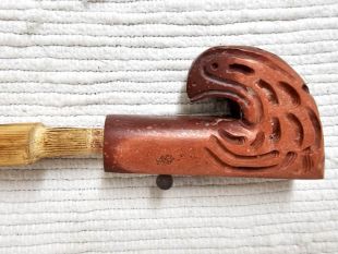 Native American Made Pipestone Eagle Head Pipe