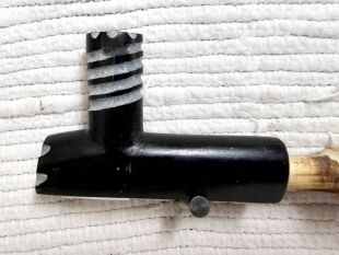 Native American Made Black Pipestone Four Winds Pipe