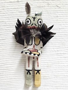 Old Style Hopi Carved Frog Traditional Rain Kachina Doll (Katsina Doll)