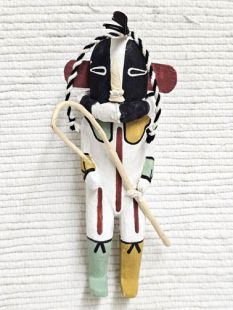 Old Style Hopi Carved Kokopelli Traditional Fertility Kachina Doll (Katsina Doll)