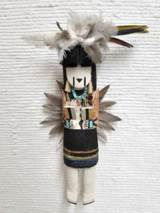 Old Style Hopi Carved Buffalo Maiden Traditional Dancer Kachina Doll (Katsina Doll)