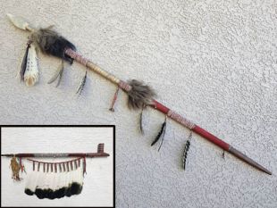 BUY BOTH AND SAVE--Vintage Native American Plains Indian Made Spear and Pipe