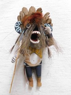 Old Style Hopi Carved Ogre Traditional Guard Katsina Doll