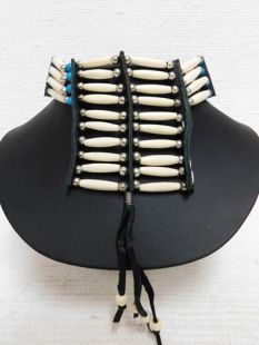 Native American Miniature Breastplate-White and Turquoise