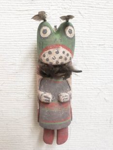 Old Style Hopi Carved Frog Traditional Rain Katsina Doll