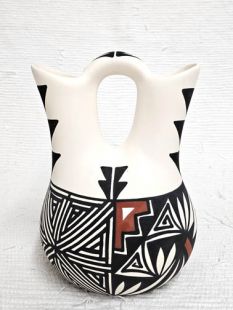 Native American Acoma Handpainted Wedding Vase