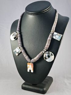 Native American Santo Domingo Made Necklace with Pendants