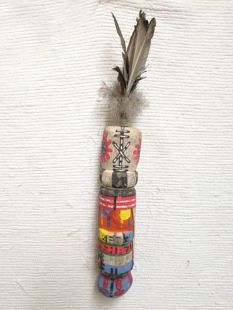 Old Style Hopi Carved Rattle Traditional Racer Katsina Doll