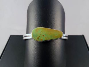 Native American Navajo Made Cuff Bracelet with Turquoise