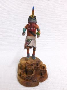 Native American Hopi Carved Longhair Redbeard Katsina Doll