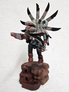 Native American Hopi Carved Ogre Disciplinarian Kachina Doll (Katsina Doll)