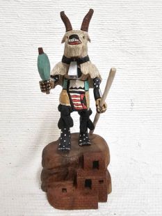 Native American Hopi Carved Billy Goat Fertility Kachina Doll (Katsina Doll)