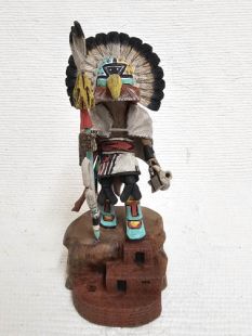 Native American Hopi Carved Ahola Chief Kachina Doll (Katsina Doll)