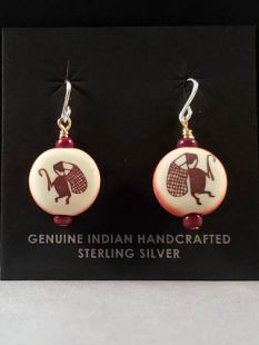 Native American Choctaw Made Basket Carrier Earrings