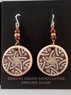 Native American Choctaw Made Star Earrings