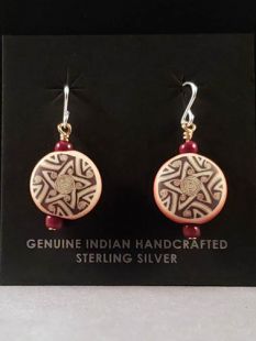 Native American Choctaw Made Star Earrings