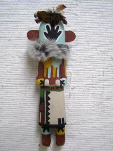 Old Style Hopi Carved Handprint Traditional Racer Katsina Doll