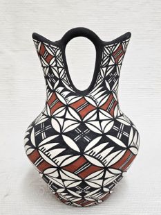 Native American Acoma Handpainted Wedding Vase--Laguna